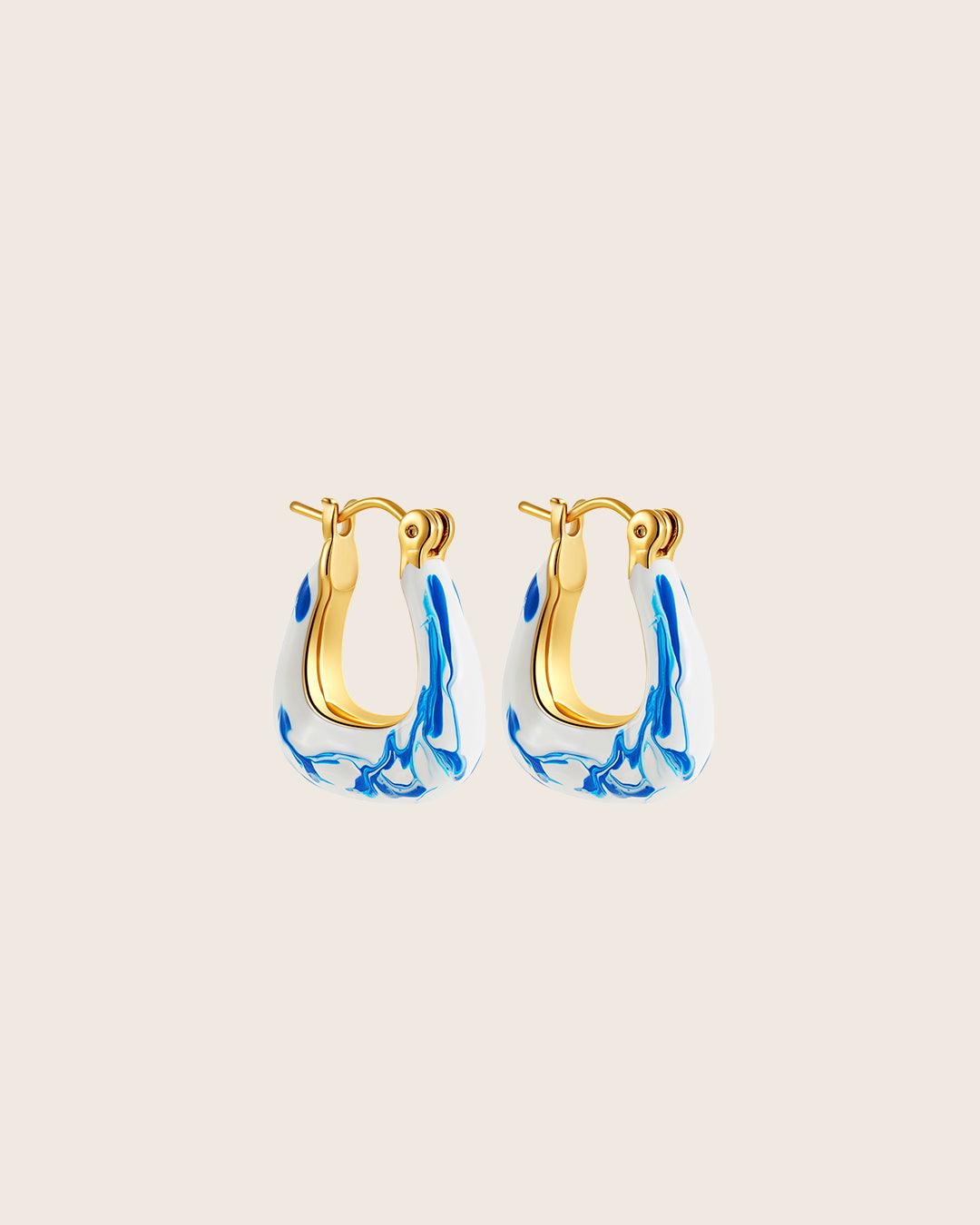 Blue China Earrings