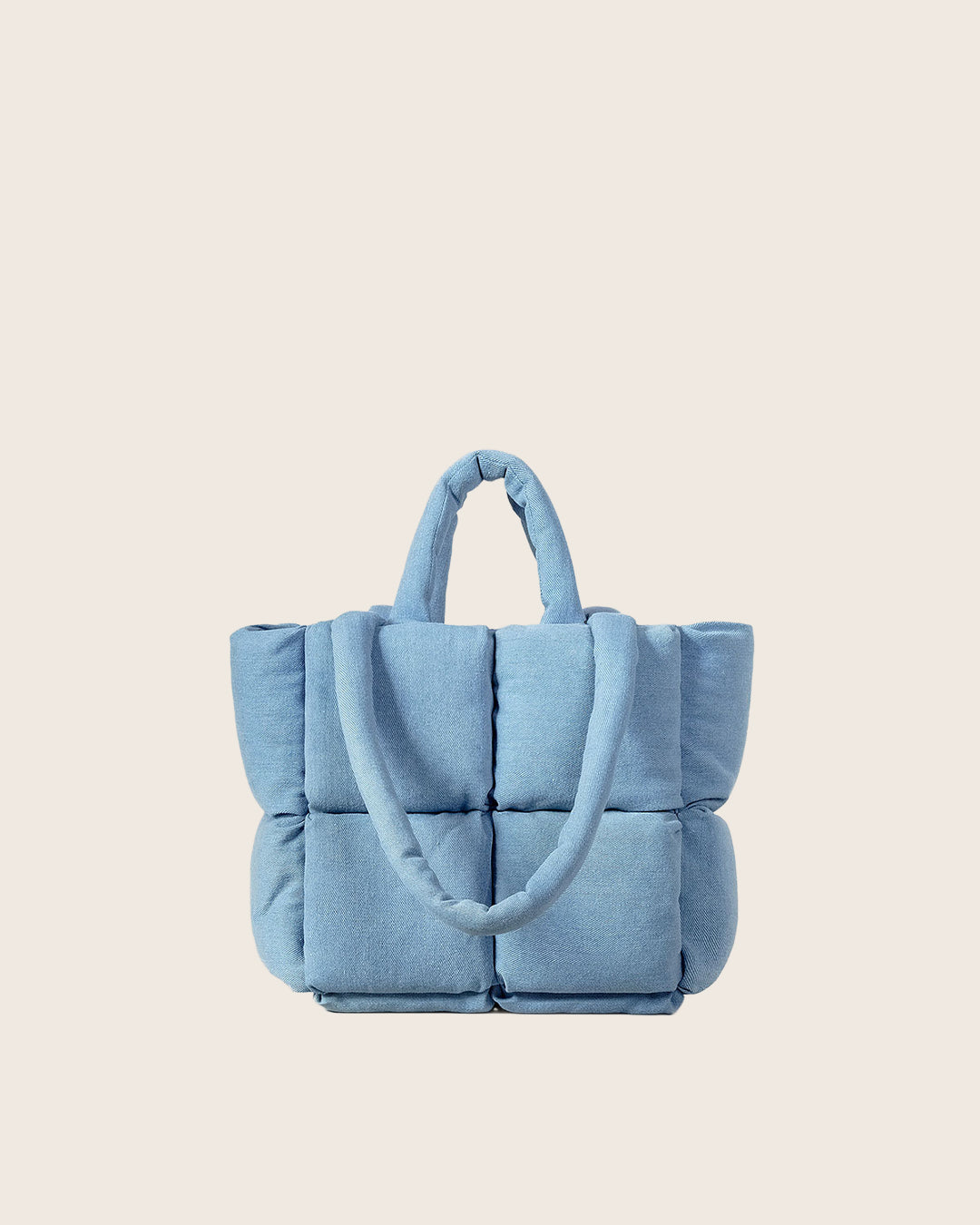 Denim Puffer Tote