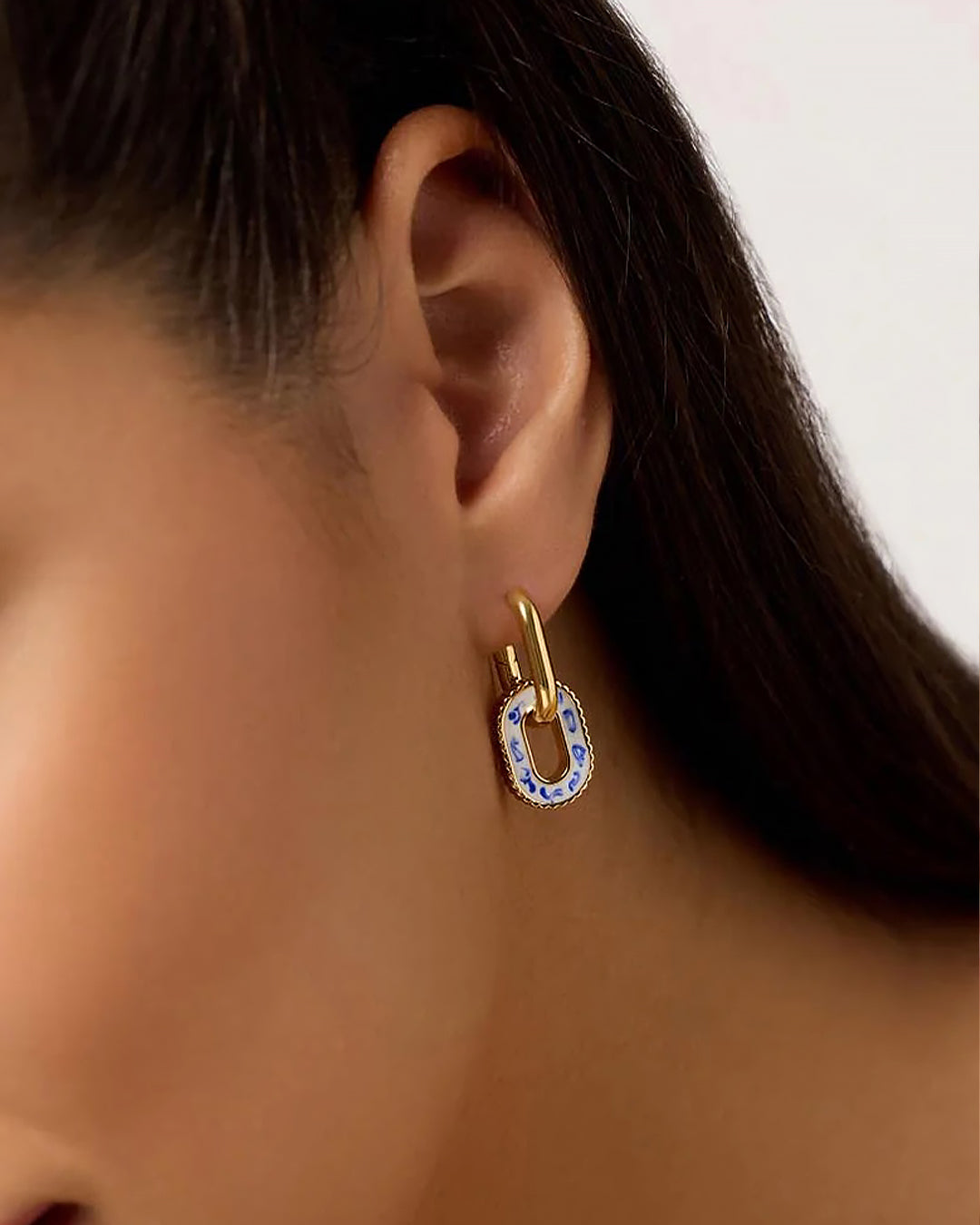 Blue China Earrings