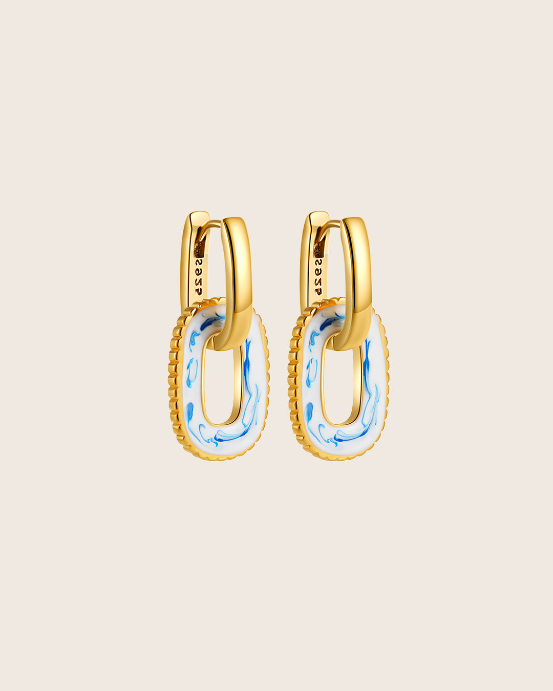 Blue China Earrings