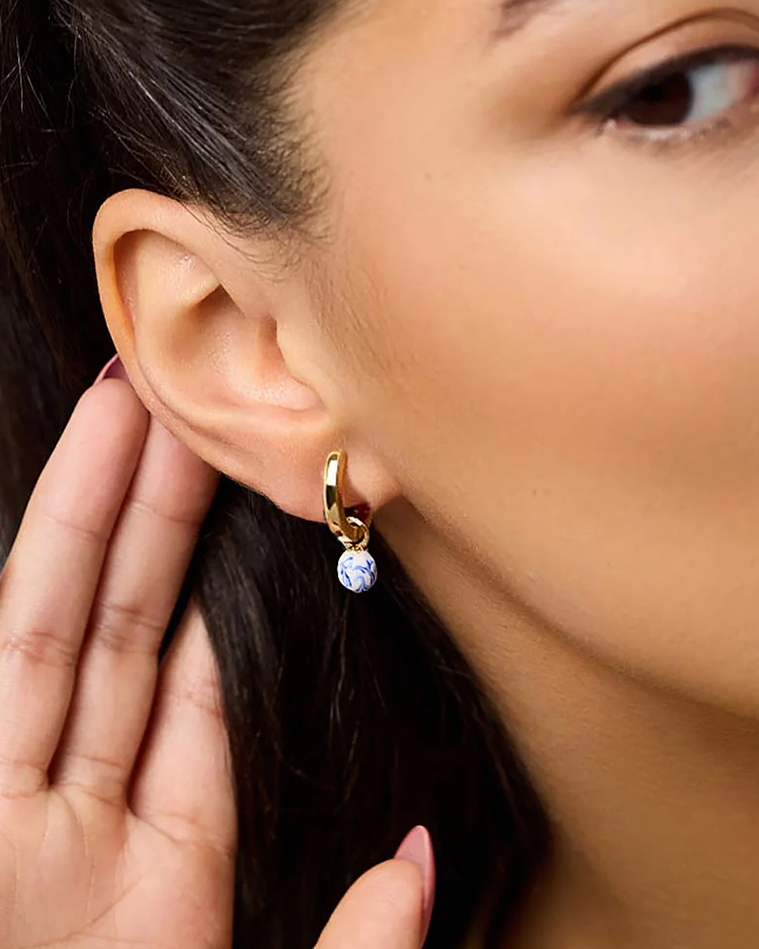 Blue China Earrings