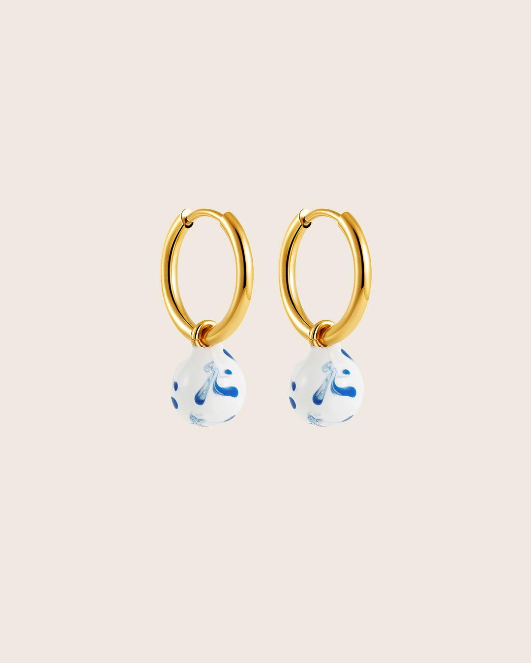 Blue China Earrings