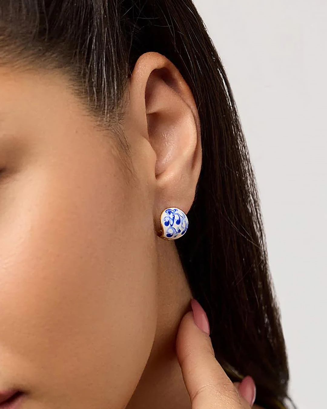 Blue China Earrings