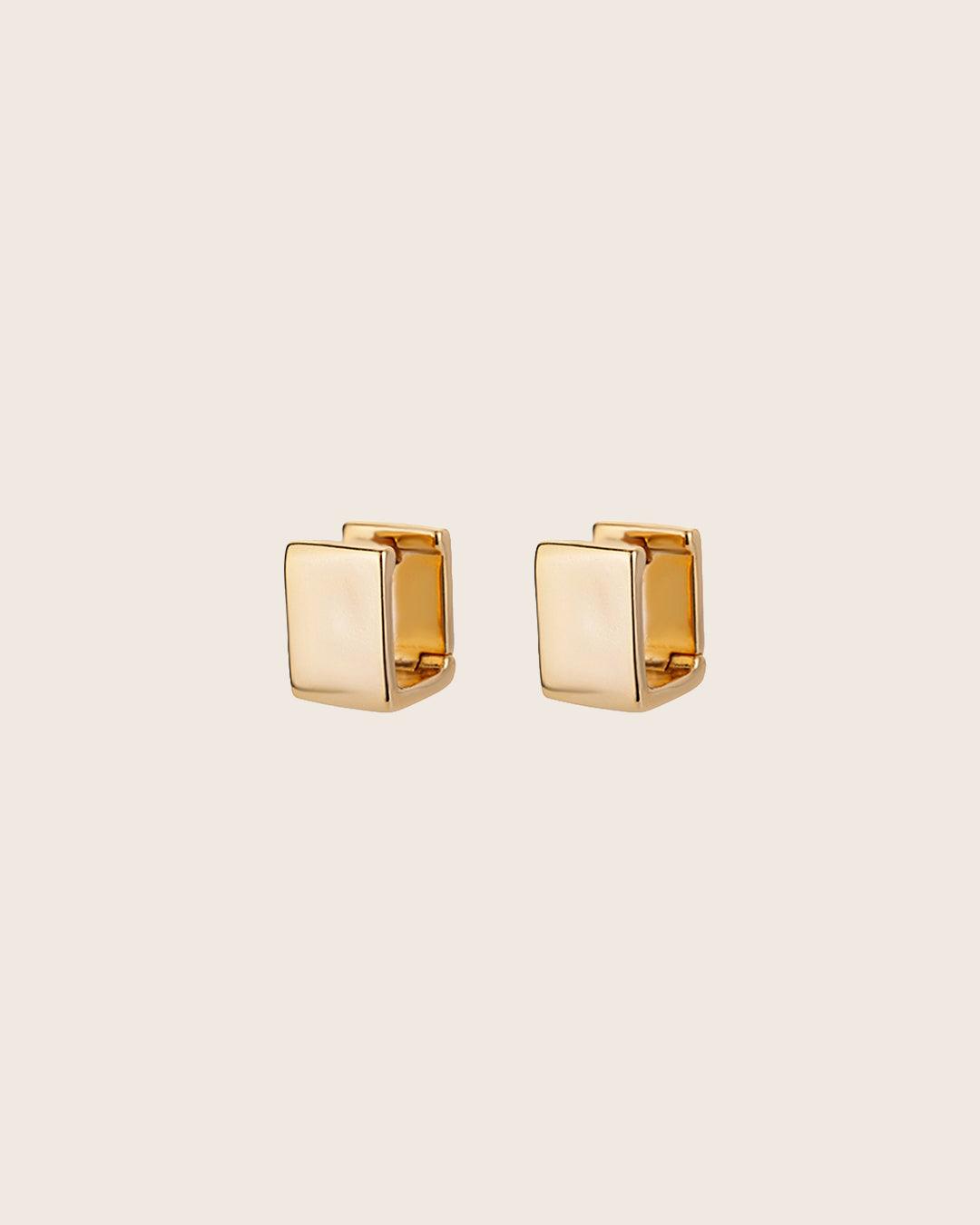 Cube Huggie Earrings