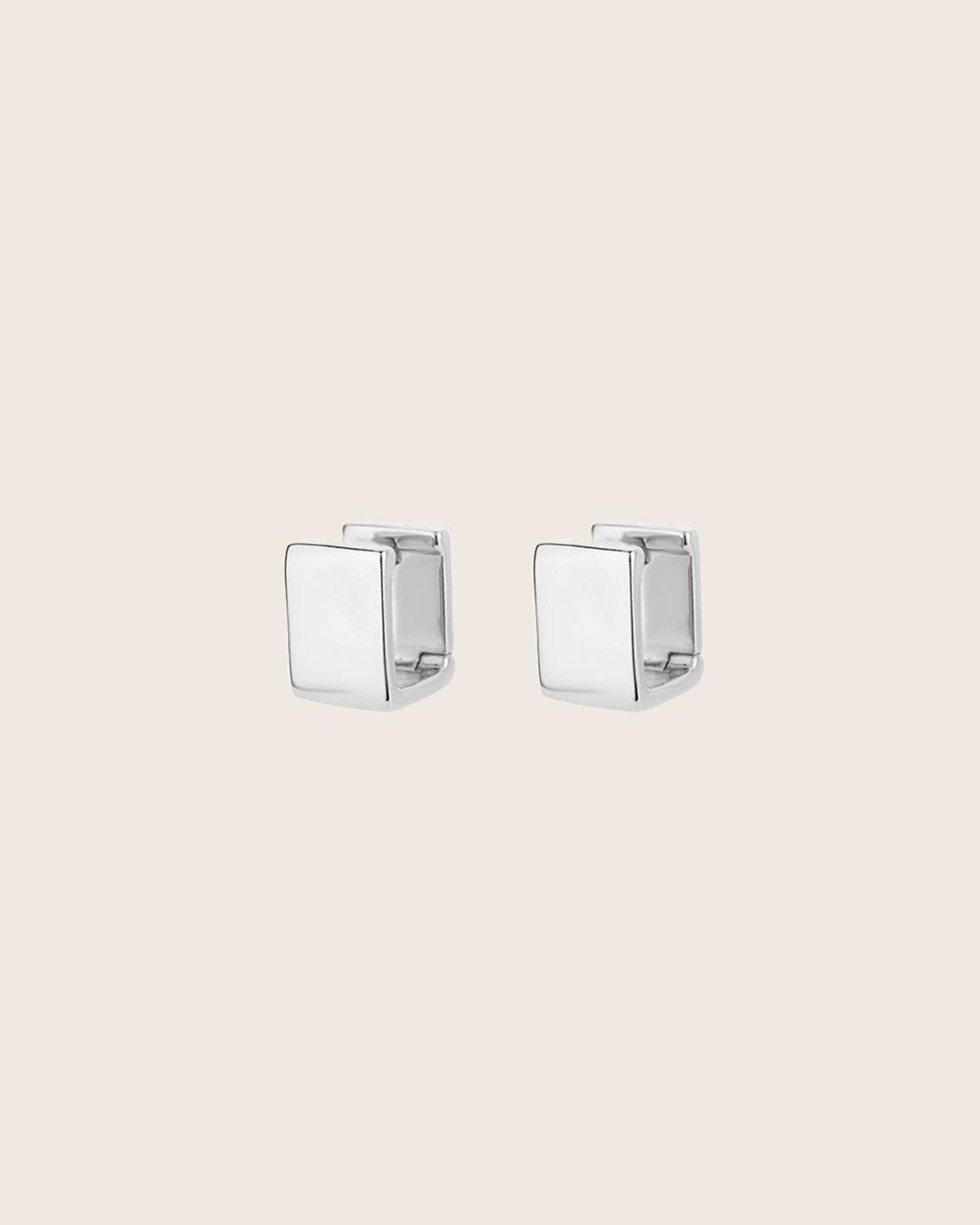 Cube Huggie Earrings