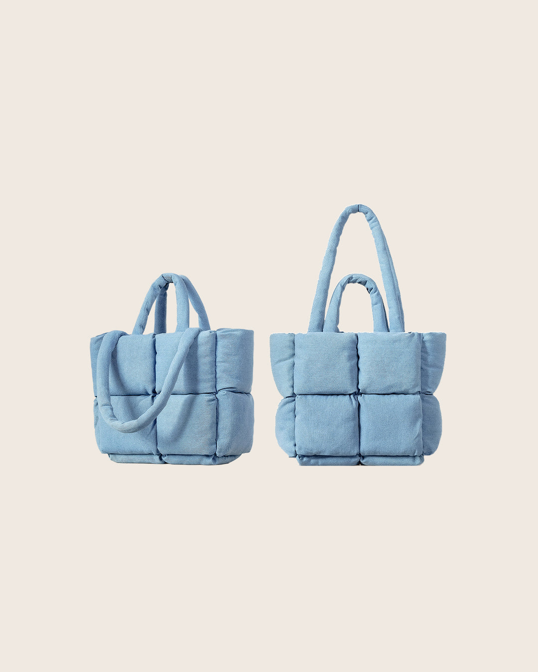 Denim Puffer Tote