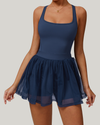 Flow Airy Tennis Dress Navy