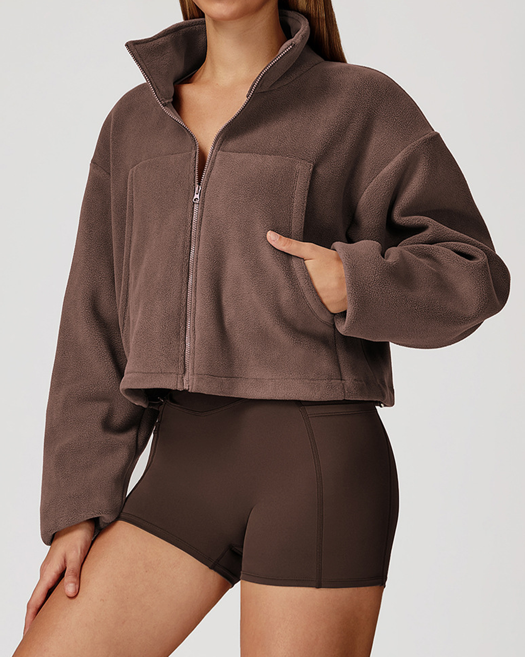 Plush Winter Jacket Brown