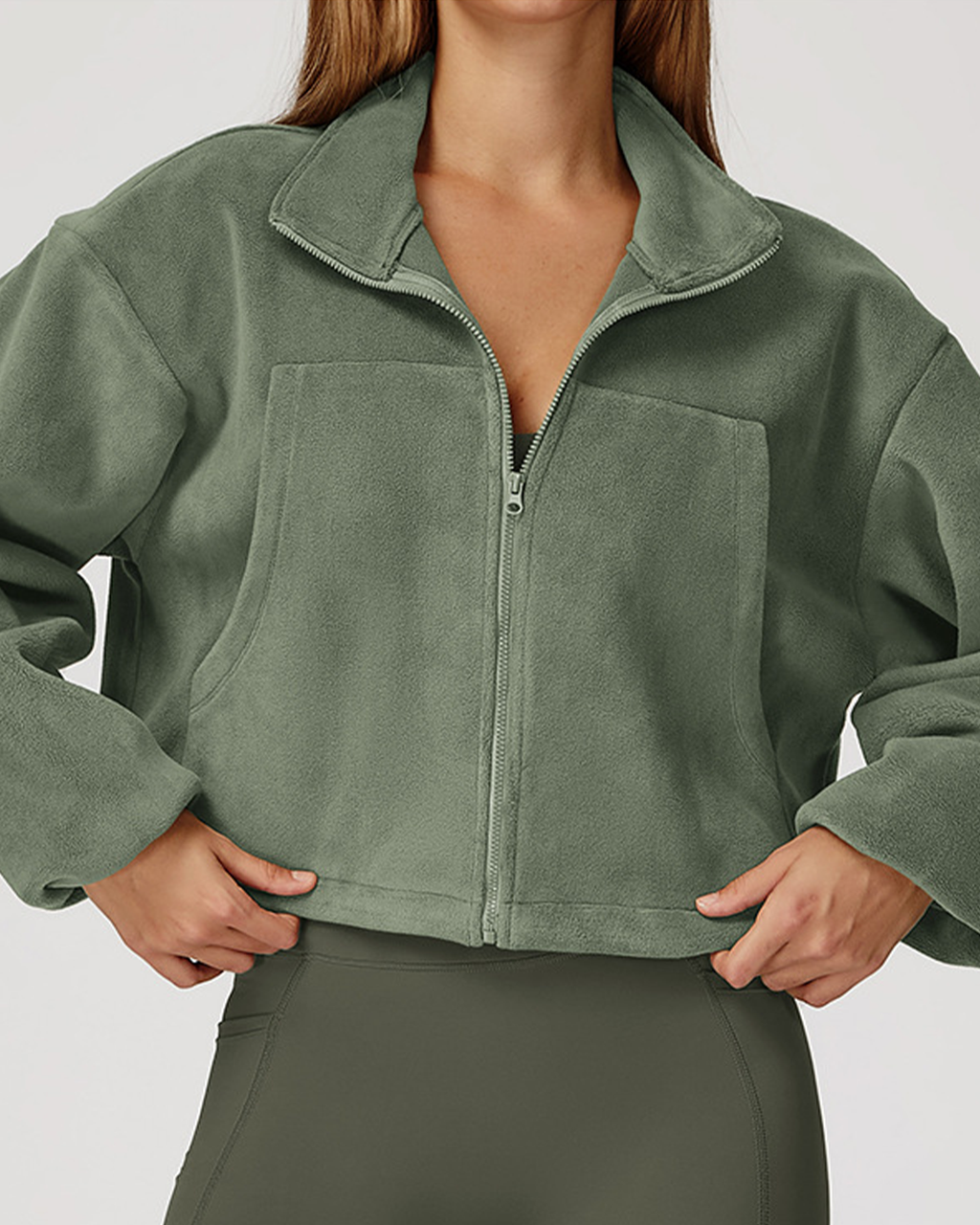Plush Winter Jacket Green