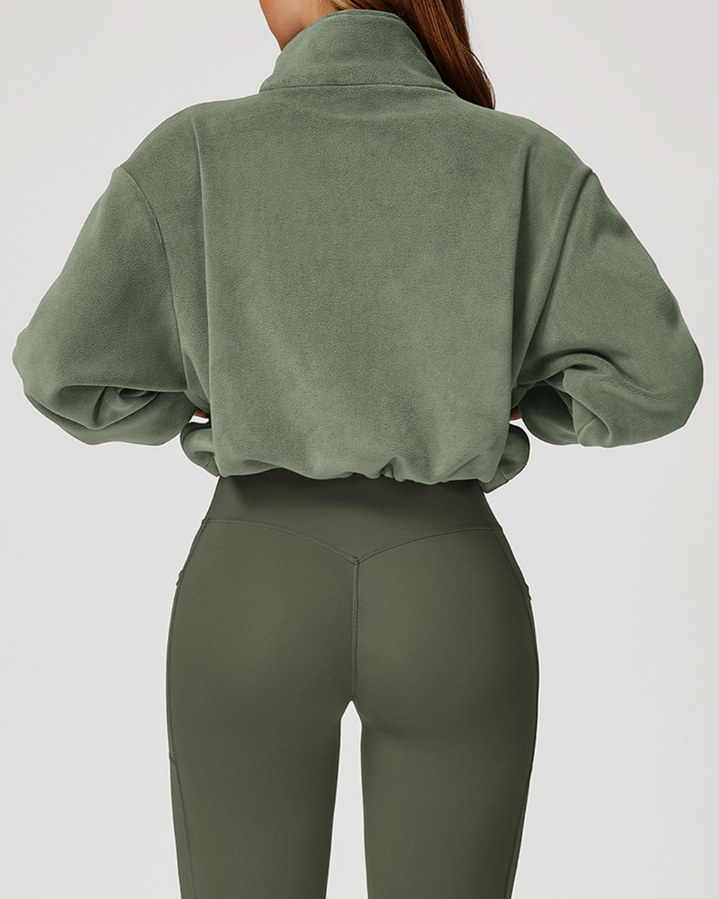 Plush Winter Jacket Green