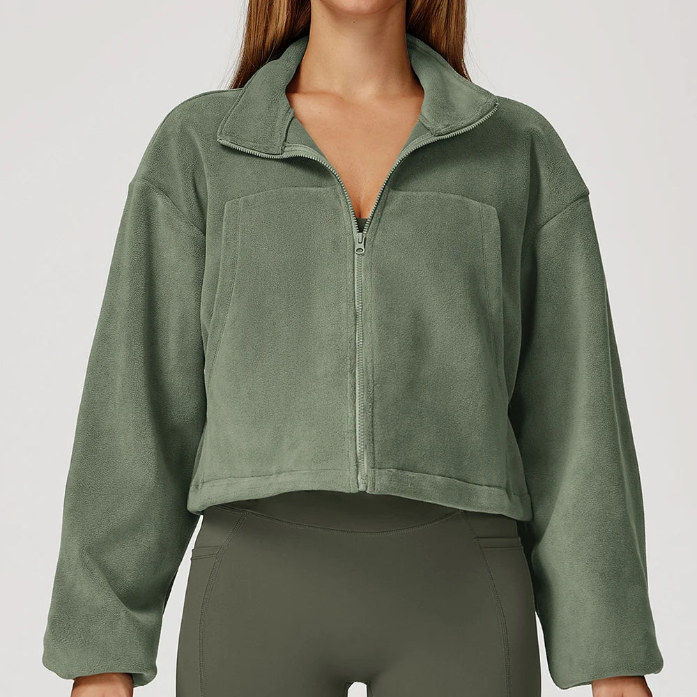 Plush Winter Jacket Green