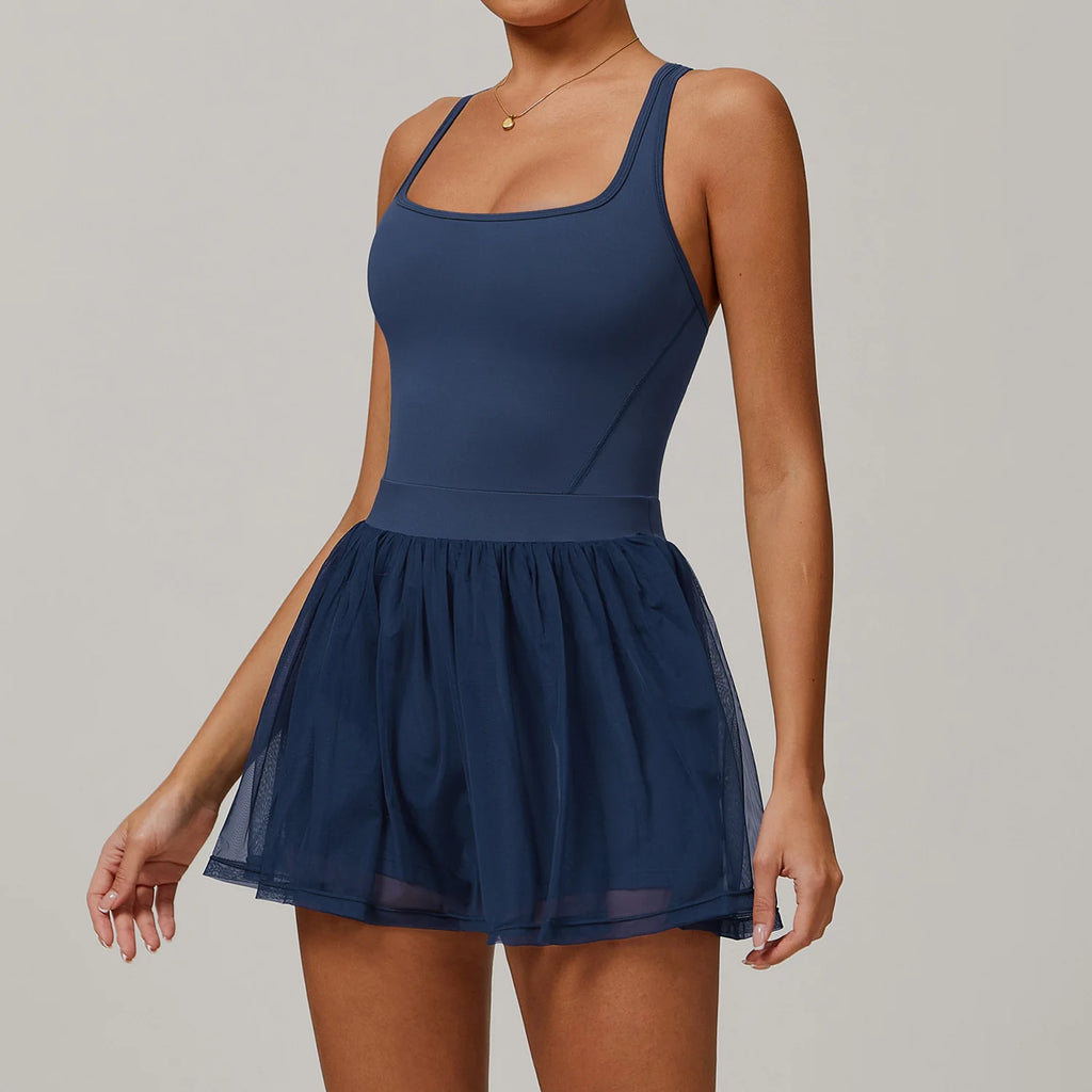 Flow Airy Tennis Dress Navy