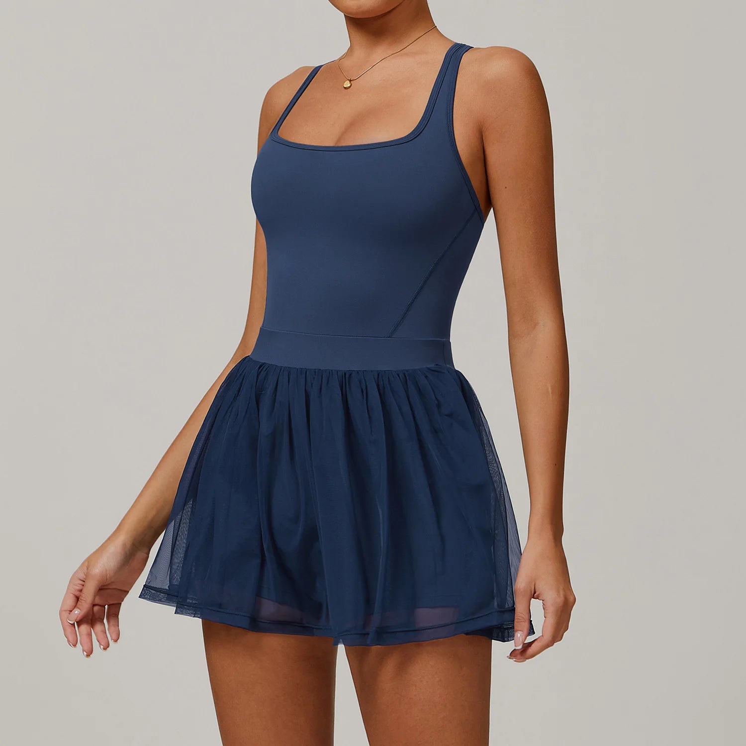Flow Airy Tennis Dress Navy