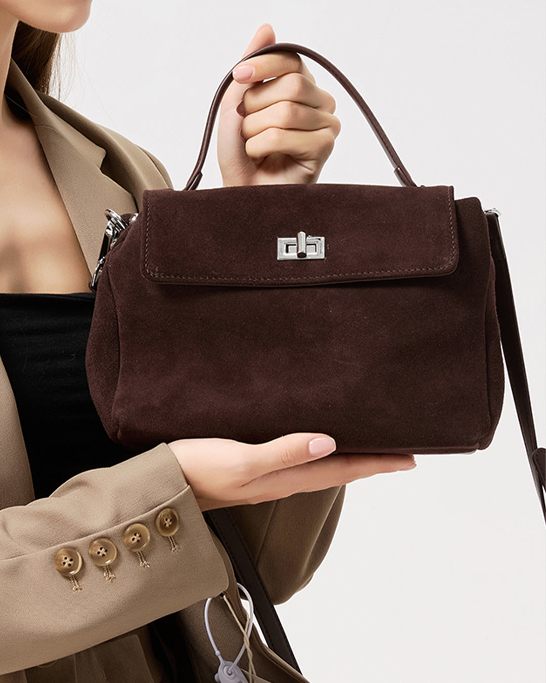 Suede Handcarry Tote