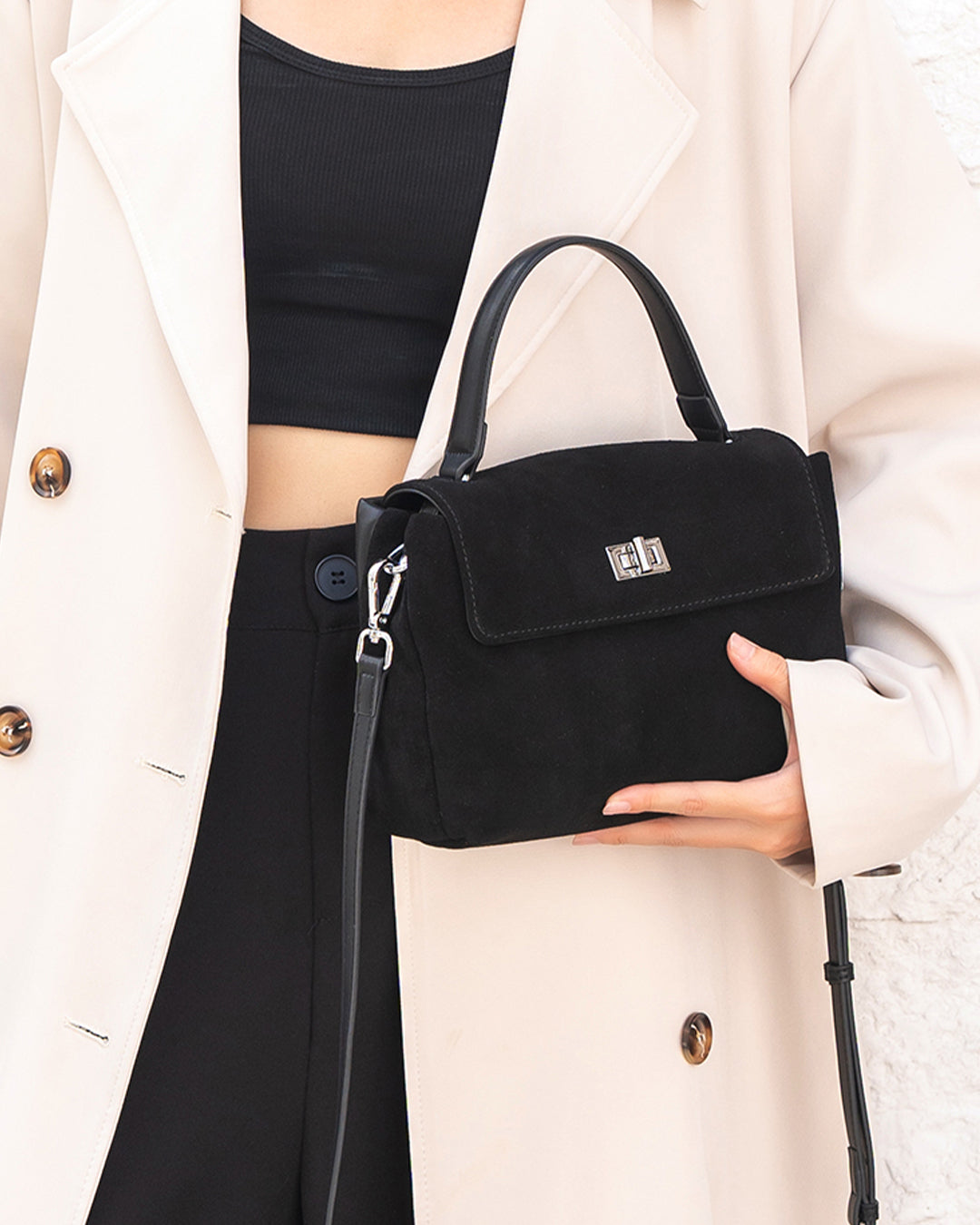 Suede Handcarry Tote