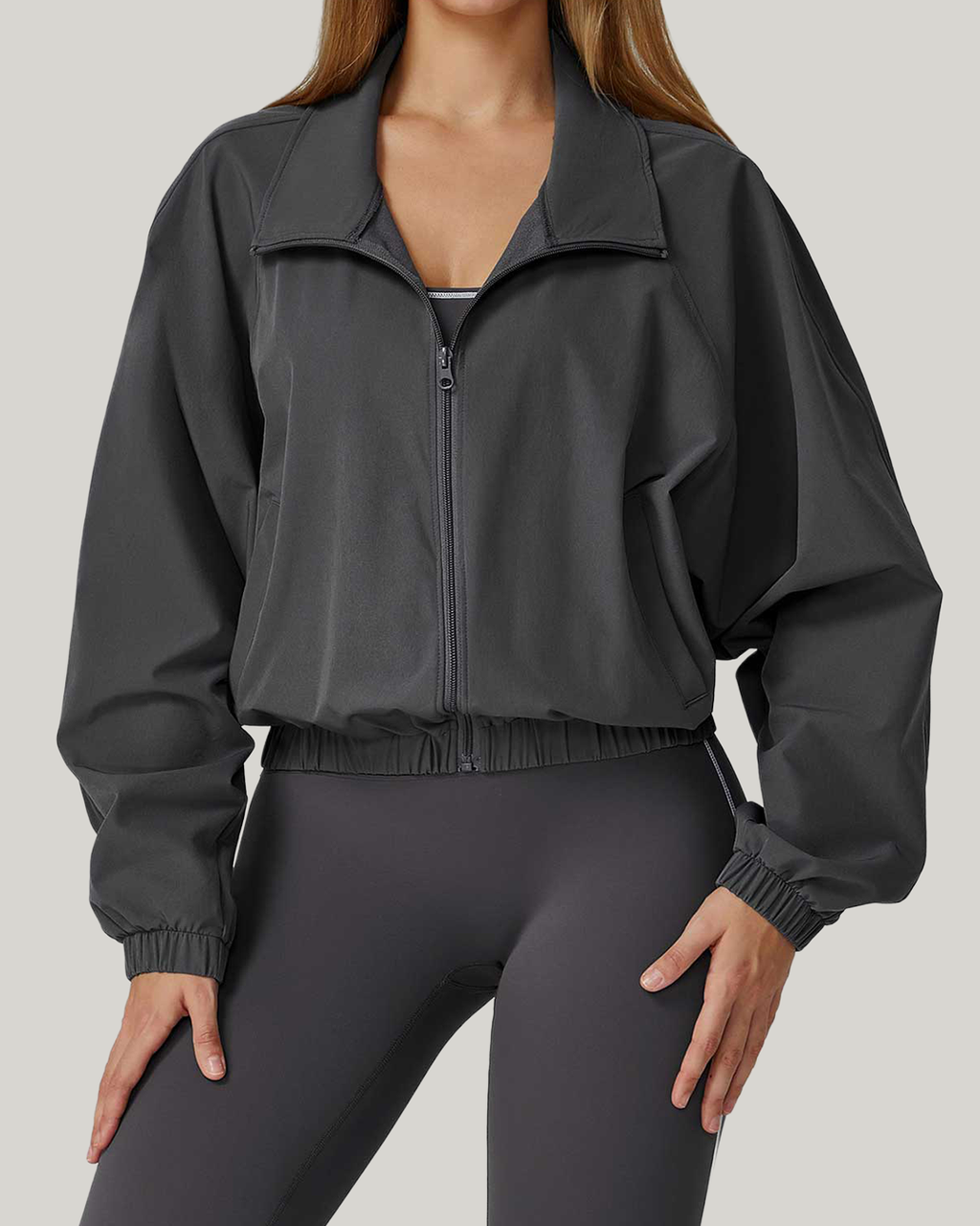 Windbreaker Zip Jacket Ash