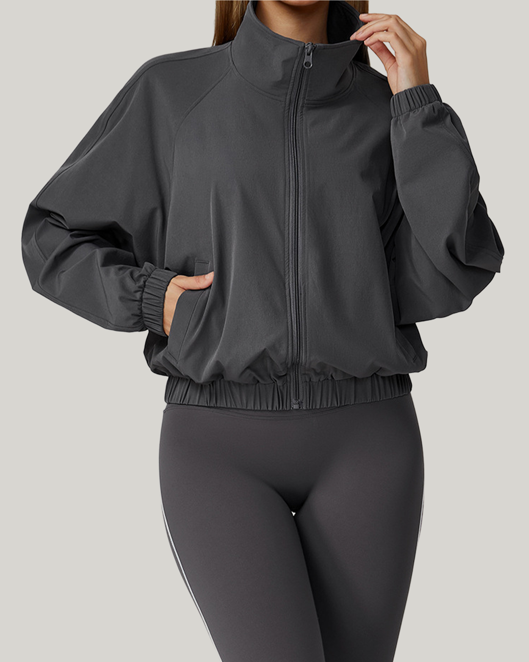 Windbreaker Zip Jacket Ash