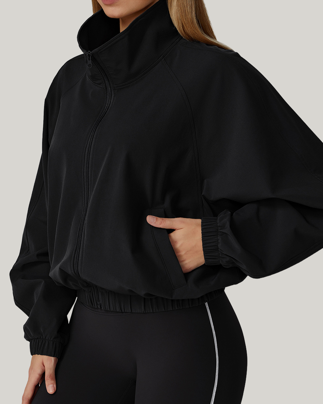 Windbreaker Zip Jacket Ebony