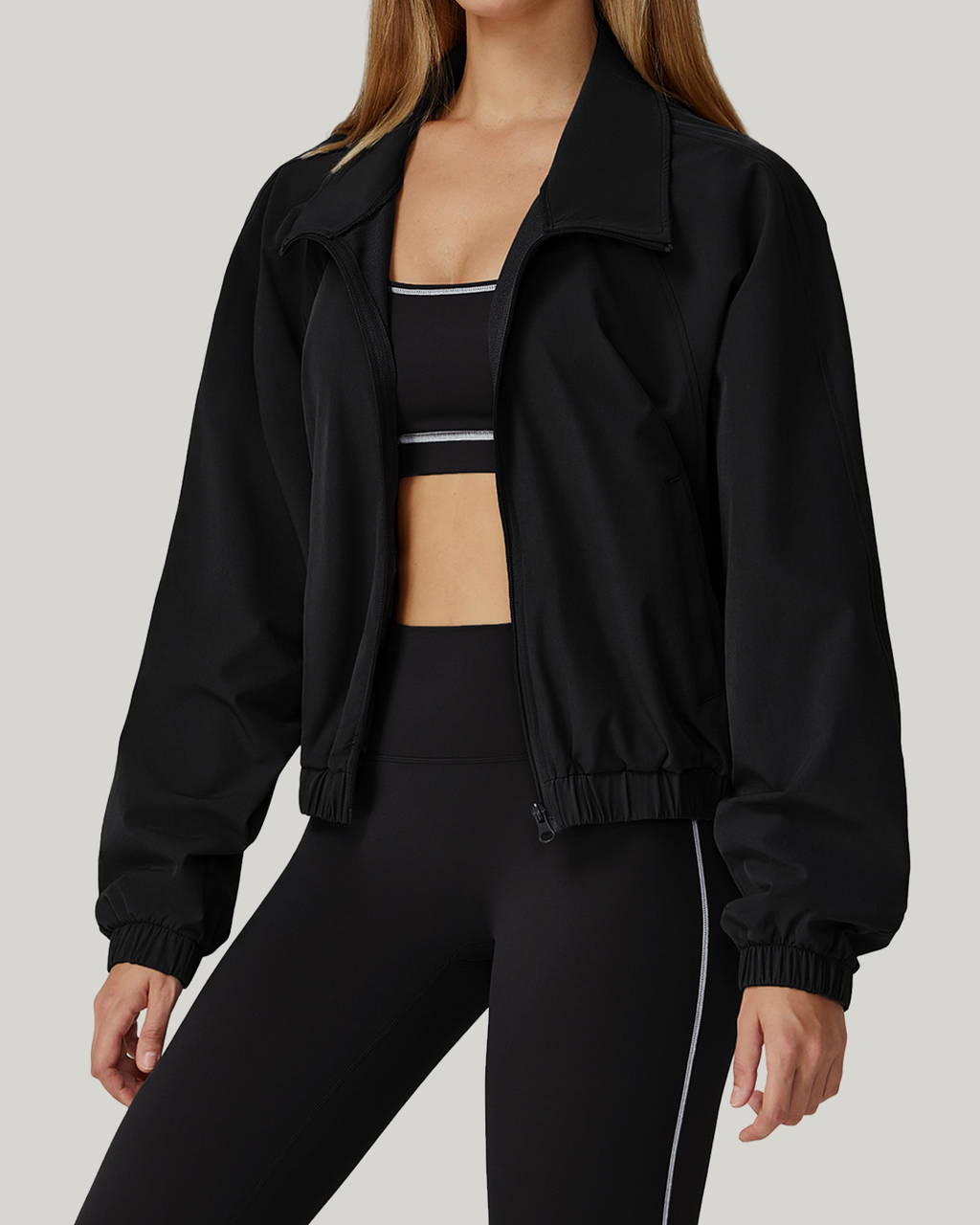 Windbreaker Zip Jacket Ebony