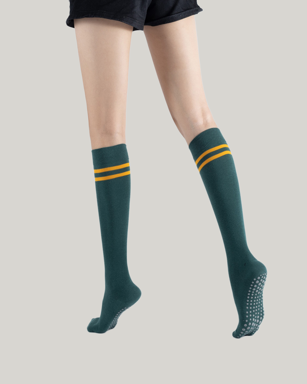 Striped Knee High Grip Socks