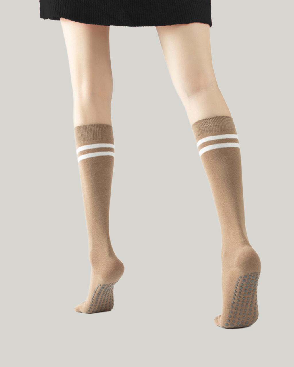 Striped Knee High Grip Socks
