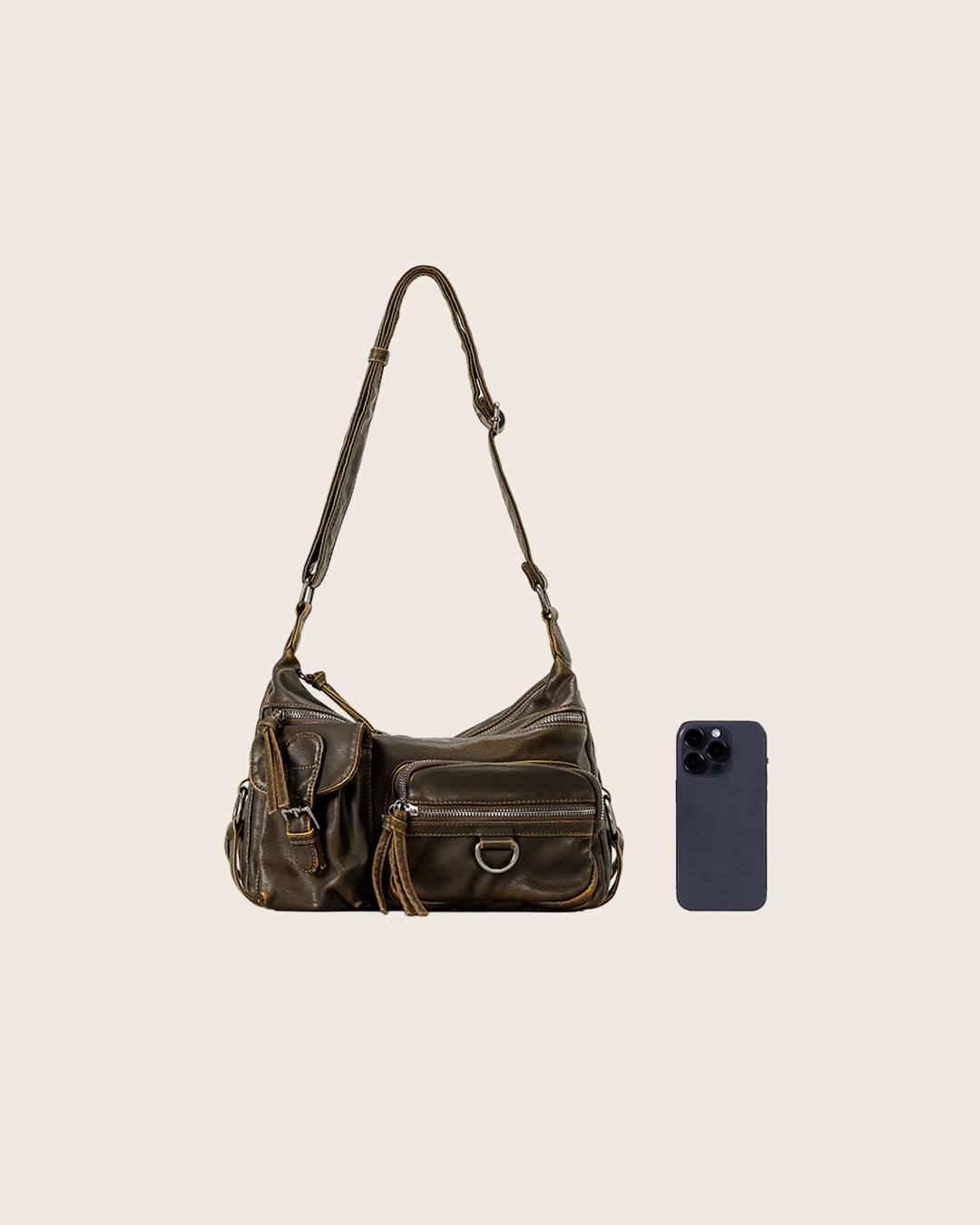 Y2K Washed Leather Bag